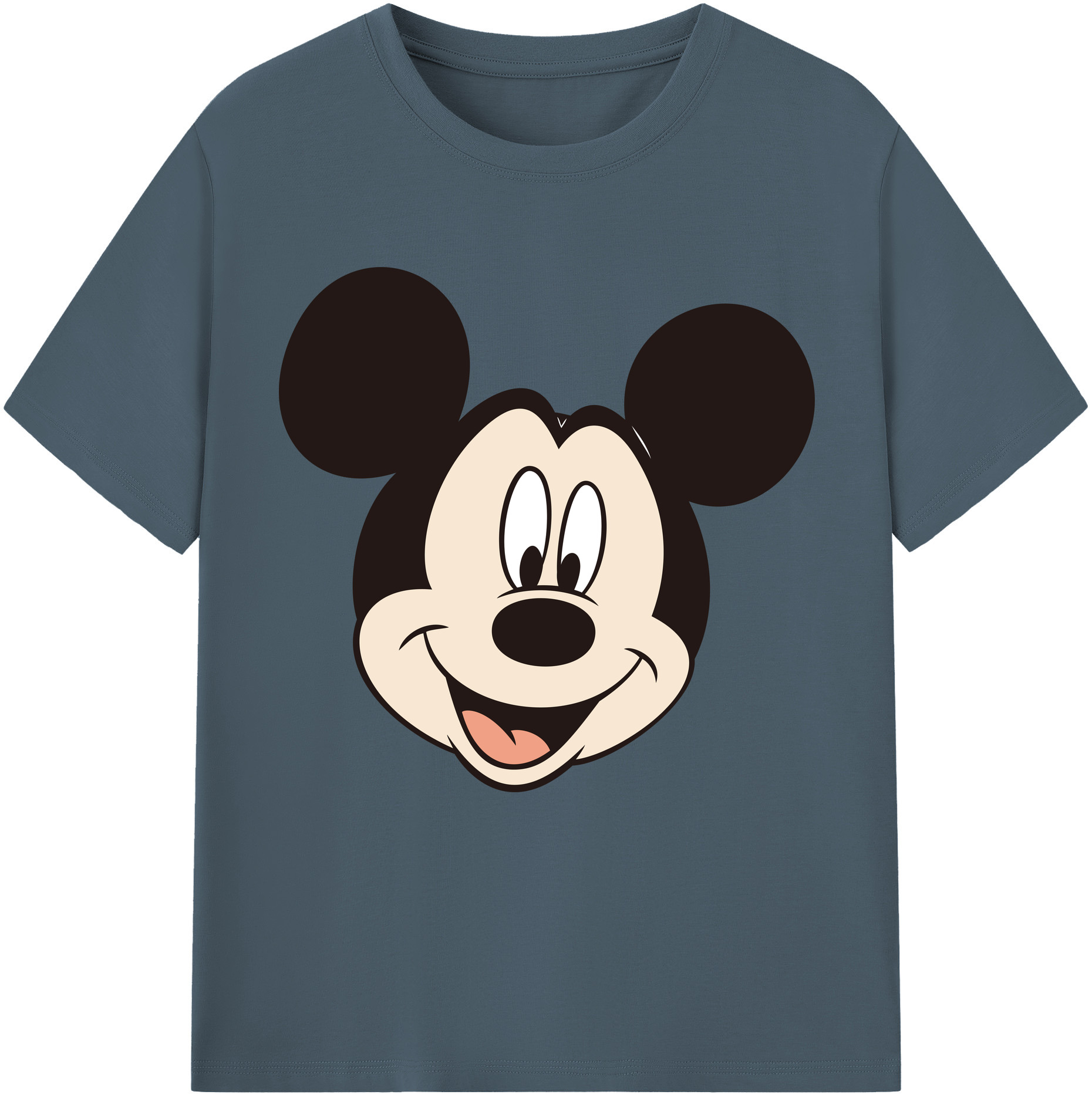 （画像用） ミッキーマウス Mickey Mouse 綿100％半袖Tシャツ（フロントプリント）